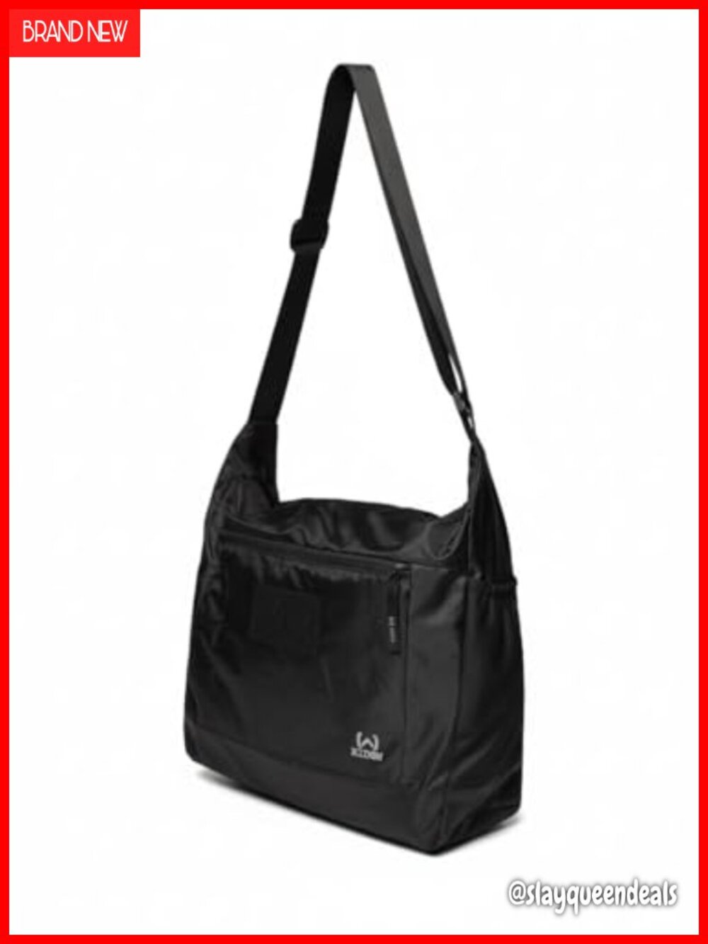 Lightweight Water-Repellent PU-Coated Polyester Sling Crossbody Bag